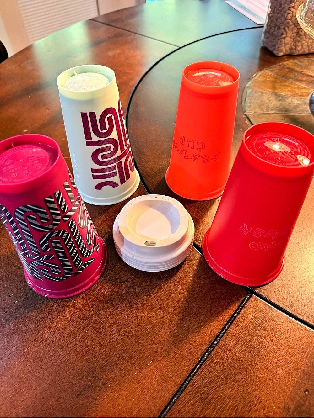 Starbucks Holiday Cups Set of 4 with Lids